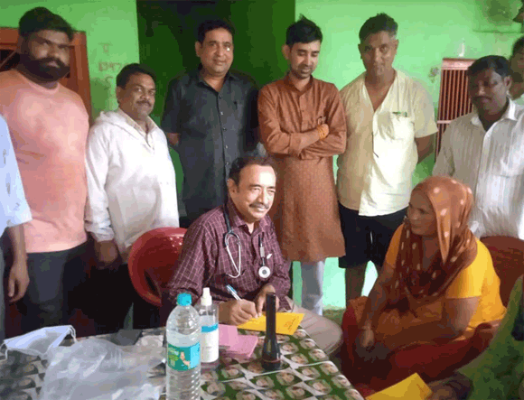 सेवा भारती द्वारा राष्ट्रीय स्वयं सेवक संघ के तत्वावधान में निशुल्क चिकित्सा शिविर का आयोजन