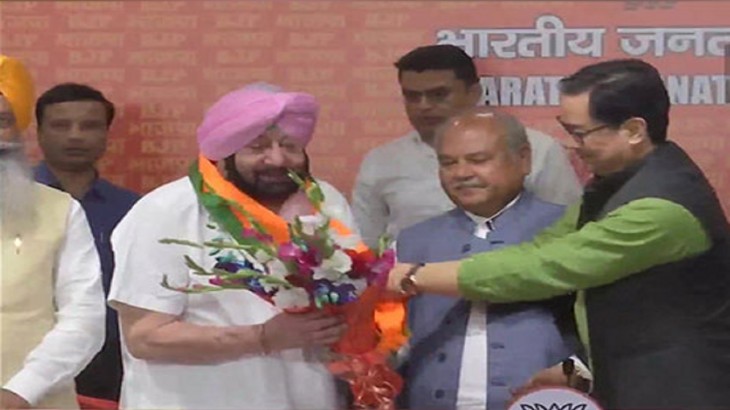 पंजाब के पूर्व मुख्यमंत्री कैप्टन अमरिंदर सिंह बीजेपी में शामिल