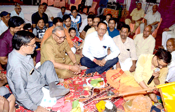 भगवान श्रीराम लीला भूमि पूजन विधि विधान से मनोज सिंघल द्वारा किया गया