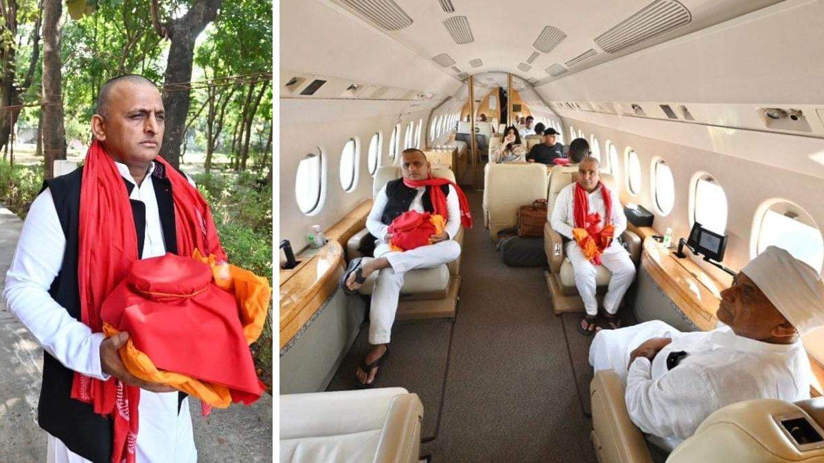 नेताजी की अस्थियां लेकर प्रयागराज गए अखिलेश, चाचा शिवपाल समेत परिवार के लोग साथ