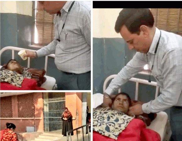 बीमार महिला को उपचार के लिए कराया जिला चिकित्सालय में भर्ती