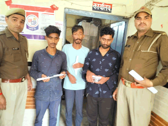 मुठभेड़ में दबोचे तीन शातिर बदमाश