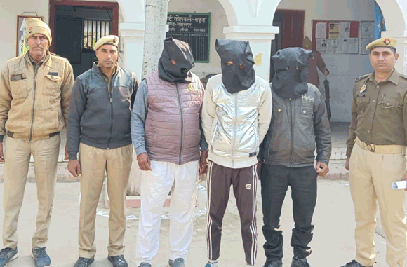 पुलिस ने तीन वारंटी आरोपियों को दबोचकर भेजा जेल