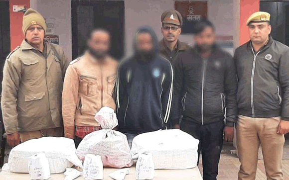 पुलिस ने तीन वारंटियो को दबोचकर भेजा जेल