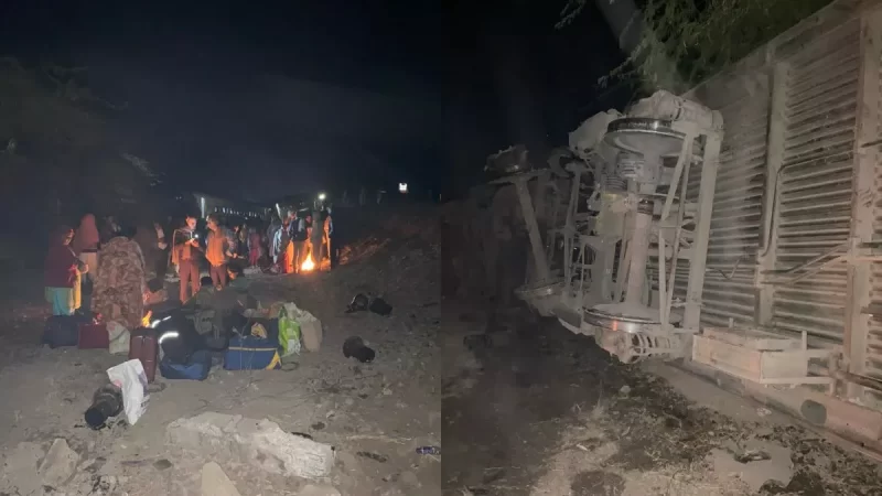 राजस्थान के पाली में सूर्यनगरी एक्सप्रेस के आठ डिब्बे पटरी से उतरे, टला बड़ा हादसा; देखें वीडियो