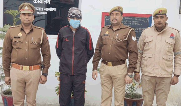 पुलिस ने २५ हजार के इनामी बदमाश को किया गिरफ्तार