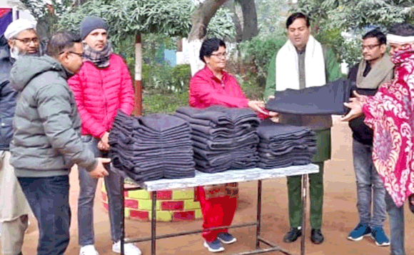 जिला कारागार में निरूद्ध कैदियों को वितरित किए कम्बल