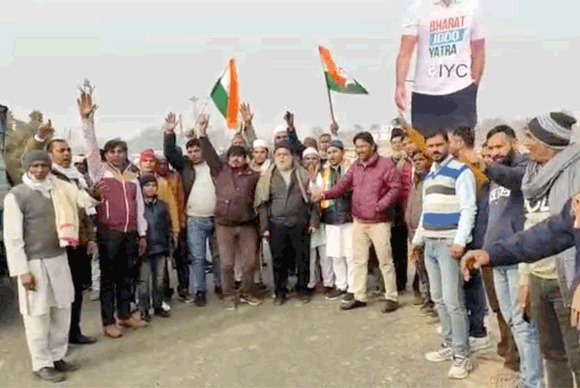 जावेद साबरी के नेतृत्व में भारत जोड़ो यात्रा में शामिल हुए कांग्रेसजन