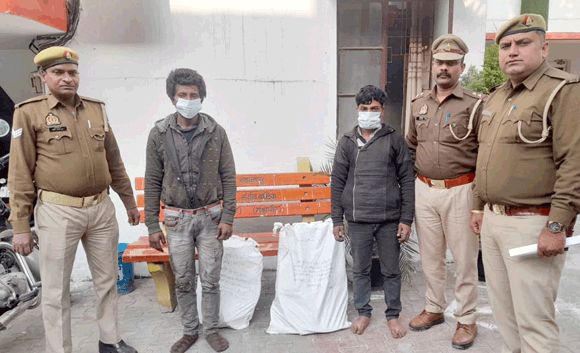 रात्रि में चोरी करने वाले दो आरोपियों को पुलिस ने किया गिरफ्तार