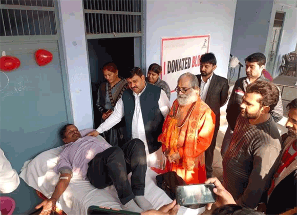नकुड मे आयोजित रक्तदान शिविर मे 115 ने रक्तदान किया