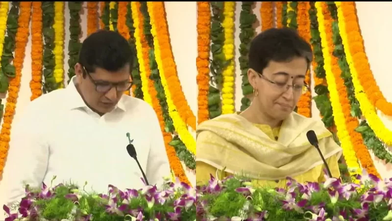 आतिशी को मिला शिक्षा तो सौरभ भारद्वाज संभालेंगे स्वास्थ्य विभाग, LG ने दिलाई मंत्री पद की शपथ