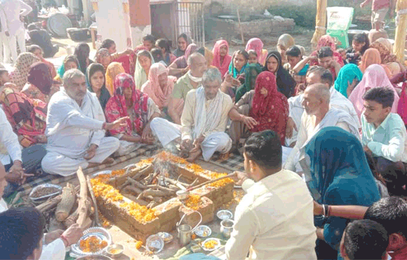 हवन-यज्ञ के साथ श्रीमद् भागवत कथा का विश्राम