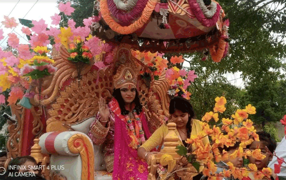 नकुड मे रामनवमी पर निकाली गयी भव्य शोभायात्रा