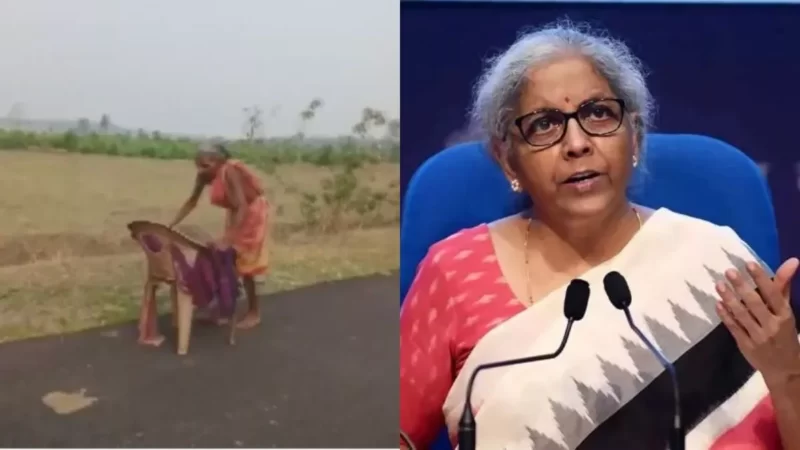 पेंशन लेने के लिए टूटी कुर्सी के सहारे नंगे पांव चलने को मजबूर बुजुर्ग, वित्त मंत्री ने SBI को लगाई फटकार
