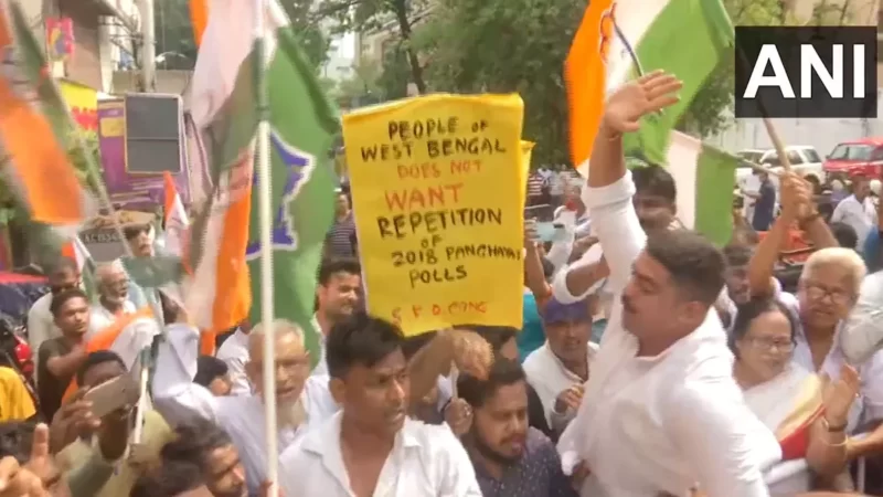 कांग्रेस नेता की हत्या पर मुर्शिदाबाद में तनाव, कार्यकर्ताओं ने किया EC ऑफिस का घेराव; BJP ने TMC पर उठाए सवाल