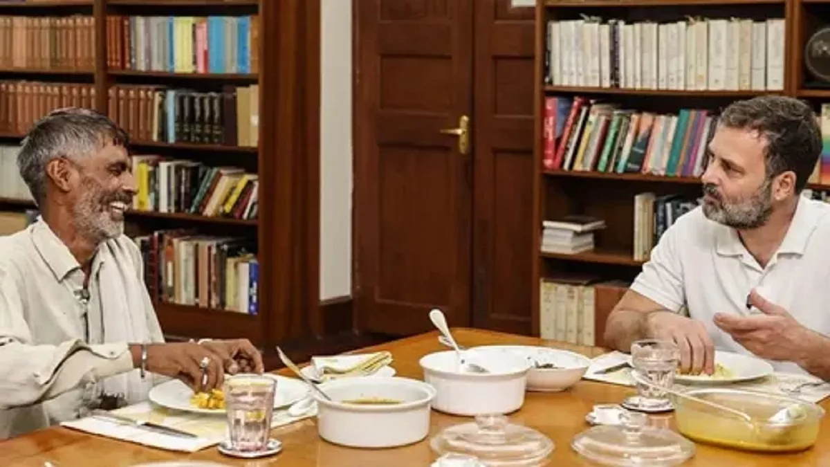 ‘मुझे मुफ्त सिलेंडर मिला’ राहुल गांधी के साथ लंच करने वाले सब्जी विक्रेता का नया वीडियो; बीजेपी ने साधा निशाना