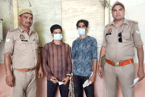 मुठभेड़ पुलिस ने दबोचे दो शातिर चोर, चोरी का भैंसा व नाजायज असलाह बरामद