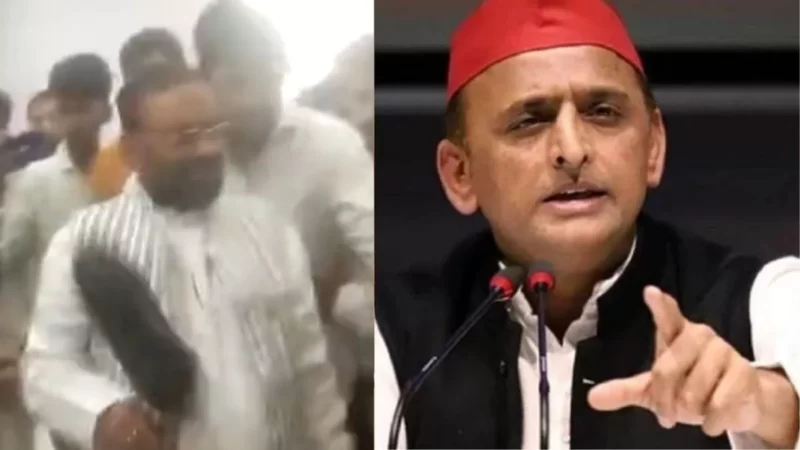 स्वामी प्रसाद मौर्य जूता कांड पर गरमाई सियासत, अखिलेश ने BJP पर किया वार; OP राजभर को लेकर कही ये बात