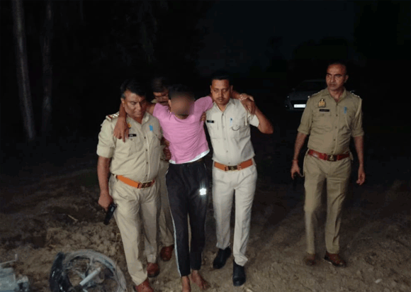 पुलिस मुठभेड़ में गोली लगने से गोकशी का वांछित अभियुक्त घायल