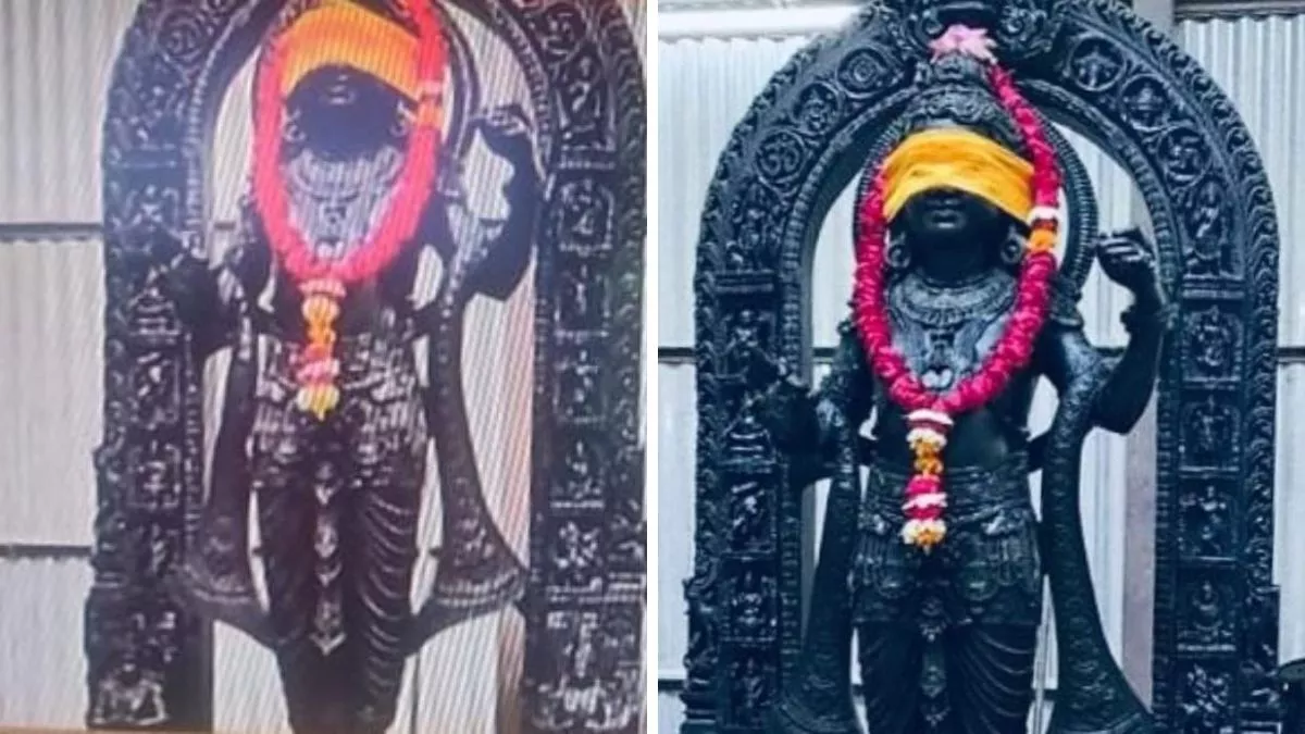 गर्भगृह में व‍िराजे प्रभु श्रीराम की पहली झलक आई सामने, भक्‍त‍ि में डूबी रामनगरी अयोध्‍या