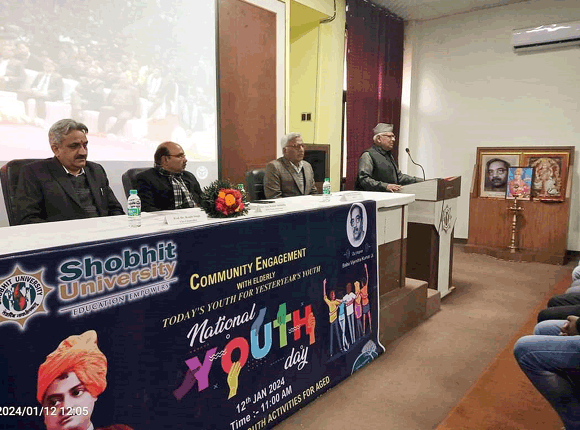 शोभित विश्वविद्यालय गंगोह में स्वामी विवेकानंद जी की जयंती के अवसर पर “राष्ट्रीय युवा दिवस-2024” का आयोजन