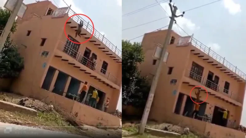 मथुरा से चौंकाने वाला मामला, नाराज होकर प्रेगनेंट महिला छत से लटकी लेकिन हो गया बड़ा हादसा