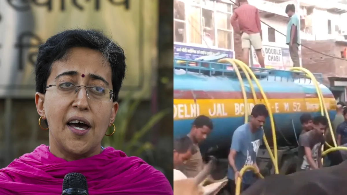 दिल्ली में नहीं खत्म हो रही पानी की समस्या; टैंकर से पानी भरने के लिए लगी भीड़, अतिशी बोलीं- साजिश कर रही हरियाणा सरकार