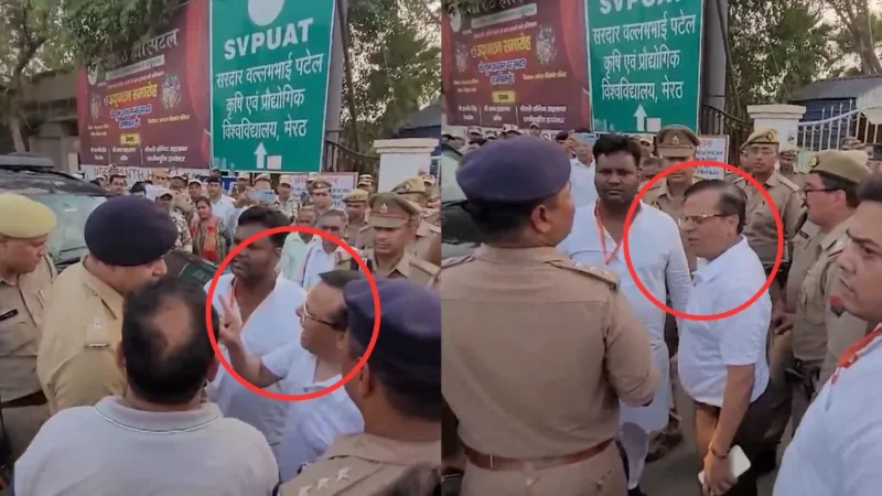 मेरठ में पार्टी की जीत से उत्साहित BJP नेता ने SP को धमकाया, कहा- होश में रहो, सरकार आज भी हमारी है, कल भी रहेगी
