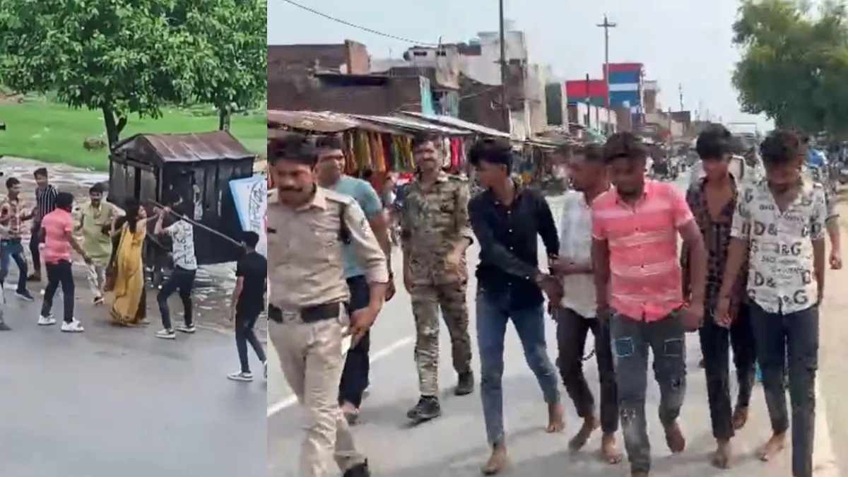 पुलिस ने दबंगों की निकाल दी हेकड़ी, कार सवार कपल की पिटाई मामले में कार्रवाई, वायरल हुआ VIDEO