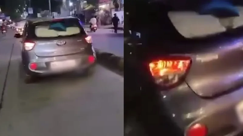 चलती कार में युवक-युवती कर रहे थे ऐसी अश्लील हरकत, पुलिस ने पकड़ा