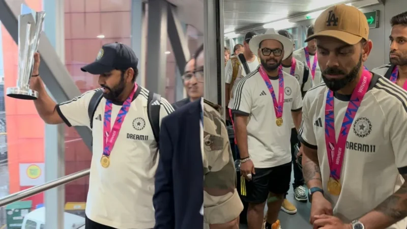विश्व विजेता भारतीय टीम पहुंची दिल्ली, एयरपोर्ट से टीम बस में सवार होकर होटल के लिए हुई रवाना