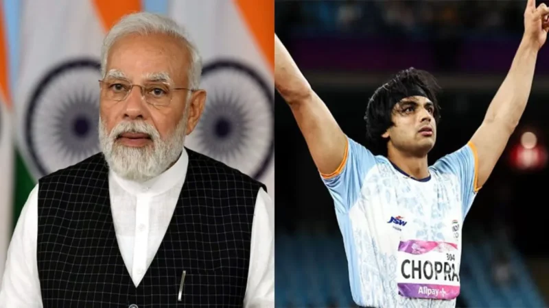 पीएम मोदी ने नीरज चोपड़ा से फोन पर बात की, जैवलिन थ्रो में सिल्वर मेडल जीतने पर दी बधाई