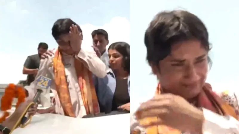 भारत लौटीं विनेश फोगाट का एयरपोर्ट पर हुआ जोरदार स्वागत, भावुक कर देगा VIDEO