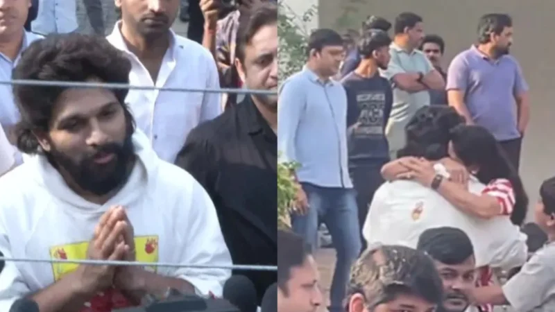 अल्लू अर्जुन का जेल से रिहा होने के बाद पहला बयान आया सामने, परिवार से की मुलाकात, इमोशनल वीडियो वायरल
