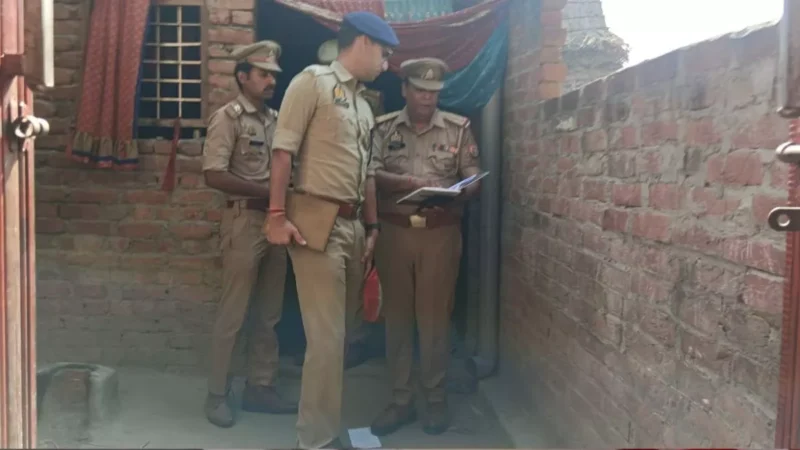 शाहजहांपुर में चार बच्चों की गला काटकर हत्या के बाद प‍िता ने दी जान, मौके पर पहुंची पुल‍िस