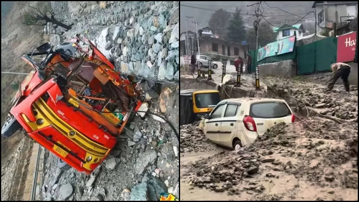 हिमाचल प्रदेश में बादल फटने से तबाही, 583 सड़कें बंद, बिजली-पानी की आपूर्ति ठप, मलबे में बही गाड़ियां