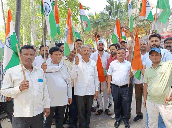 नागल में निकाली गई भारत शौर्य तिरंगा यात्रा