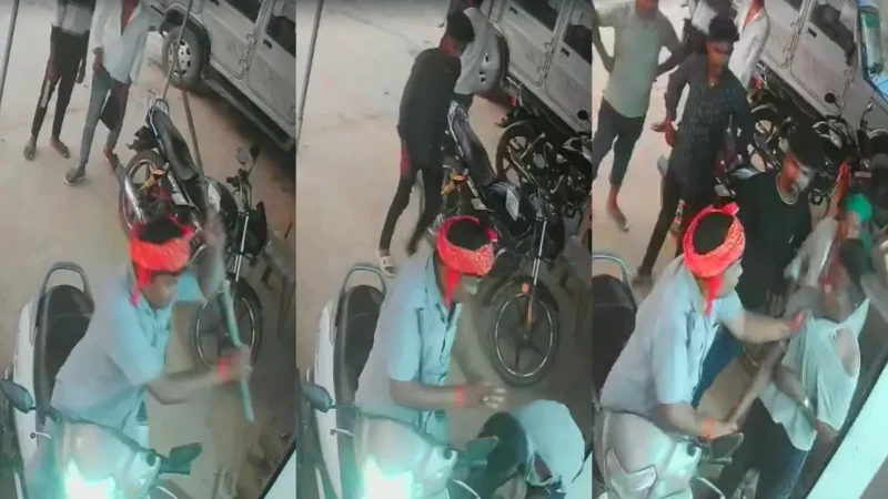 ग्राम प्रधान की दबंगई का Video, पैसे के विवाद में युवक को लोहे की रॉड से पीटा, पैर छूकर माफी मांगने पर मजबूर किया