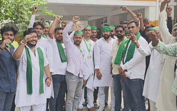 भाकियू रक्षक ने किसानों की समस्याओं को लेकर निकाली बाइक रैली