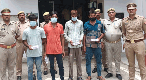 पुलिस के हत्थे चढ़े चार नशा तस्कर, 38 ग्राम नाजायज स्मैक की बरामद