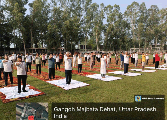 शोभित विश्वविद्यालय गंगोह में 11वें अंतर्राष्ट्रीय योग दिवस का आयोजन
