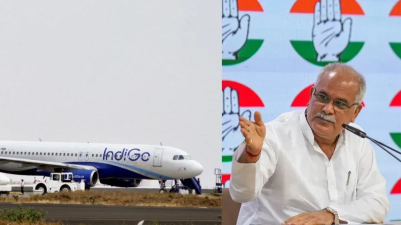 इंडिगो विमान का गेट हुआ लॉक, भूपेश बघेल समेत कई नेता फंसे अंदर