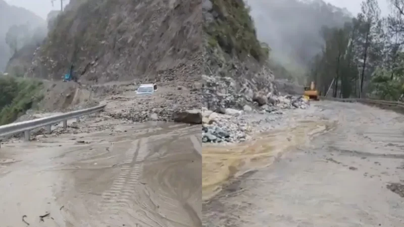 उत्तराखंड में भारी बारिश के चलते सड़क पर जमा हुआ मलबा, बद्रीनाथ नेशनल हाईवे बंद, 3-4 दिन तक लगातार बारिश की चेतावनी