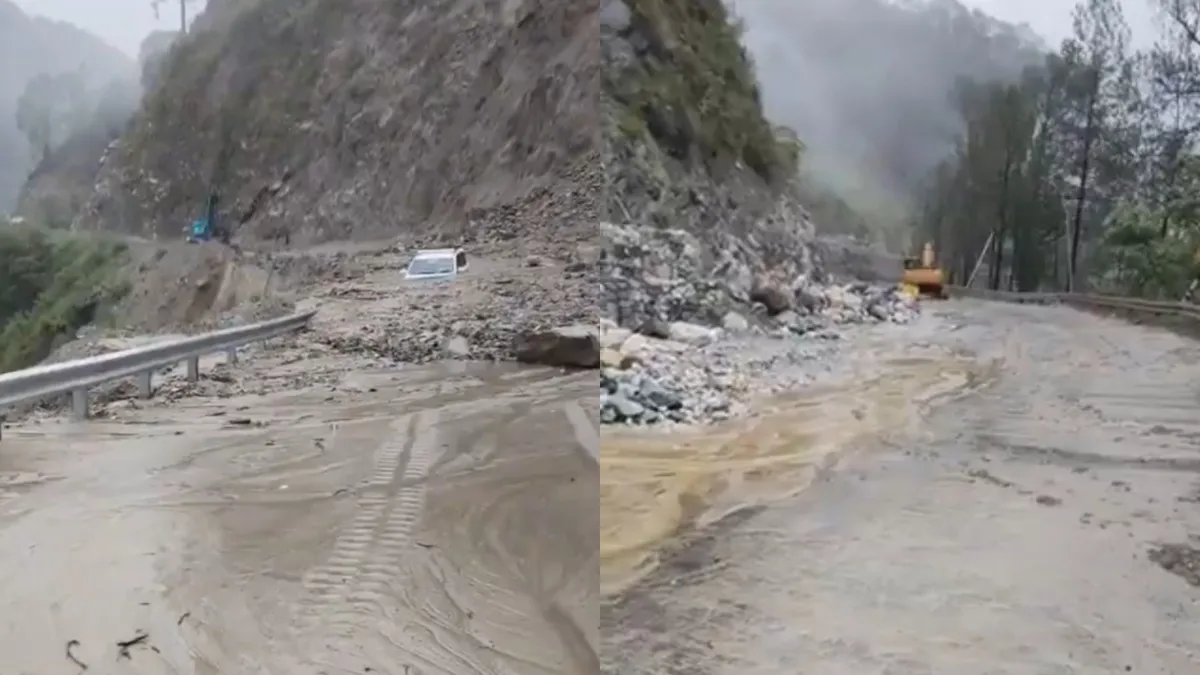 उत्तराखंड में भारी बारिश के चलते सड़क पर जमा हुआ मलबा, बद्रीनाथ नेशनल हाईवे बंद, 3-4 दिन तक लगातार बारिश की चेतावनी