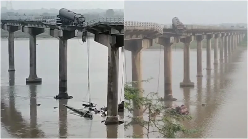 गुजरात में हुआ बड़ा हादसा, वडोदरा-आणंद को जोड़ने वाला पुल टूटा, नदी में गिरी कई गाड़ियां