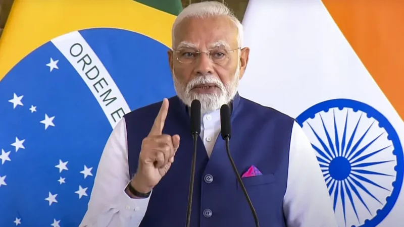 ब्राजील की धरती से दुनिया को पीएम मोदी का बड़ा संदेश, कहा-‘आतंकवाद पर दोहरे मापदंड के लिए कोई जगह नहीं’