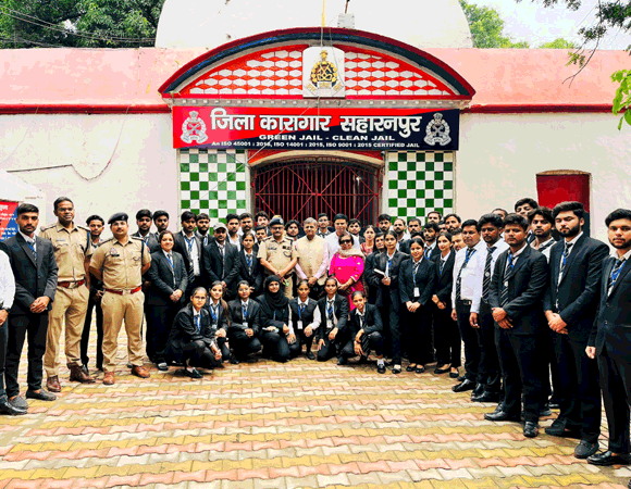 शोभित विश्वविद्यालय गंगोह में स्कूल ऑफ लॉ एंड कांस्टीट्यूशनल स्टडीज विभाग द्वारा एक दिवसीय जिला कारागार, सहारनपुर का शैक्षिक भ्रमण आयोजित