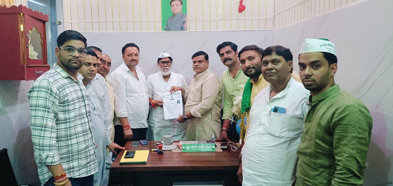 भाकियू तोमर के राष्ट्रीय संरक्षक बने पंडित सतेंद्र शर्मा