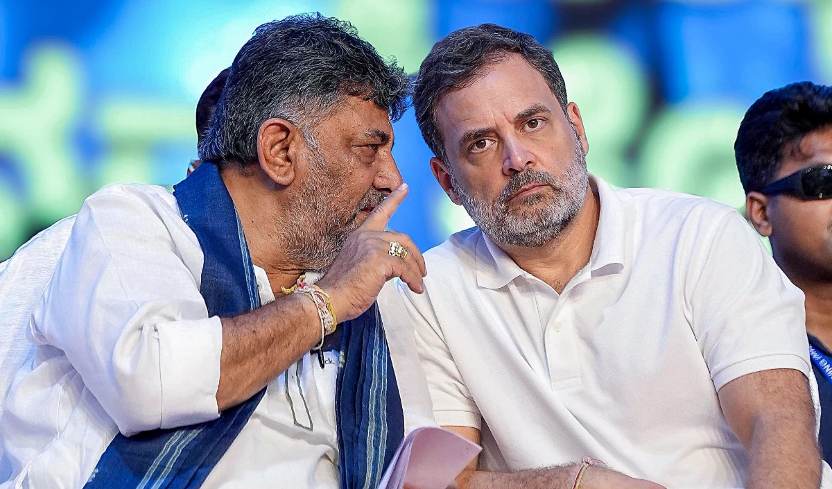 कर्नाटक विधानसभा में डीके शिवकुमार ने गाया RSS का गान, कांग्रेस की अंदरूनी कलह का सच हो रहा उजागर