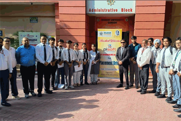 शोभित विश्वविद्यालय गंगोह में कैंपस प्लेसमेंट ड्राइव का आयोजन